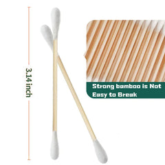 SUIZWMOU bamboo cotton swabs featuring a flexible yet durable core.