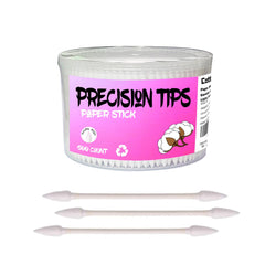 SUIZWMOU pointed tip cotton swabs with double points for precise makeup and cleaning.