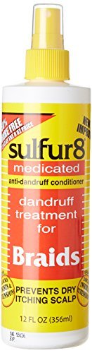 SULFUR8 Dandruff Treatment spray for braids soothes the scalp and refreshes braided styles
