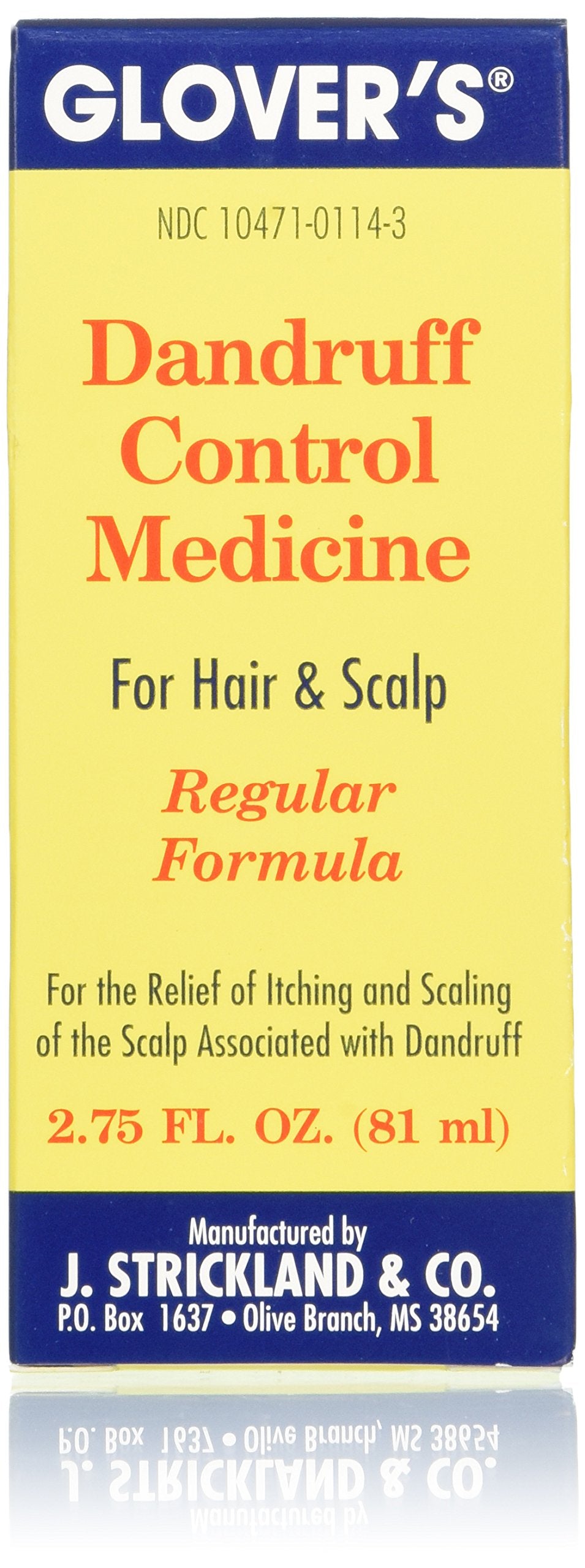 Sulfur8 Glovers Dandruff Medicine, botella regular para control de picor y descamación.