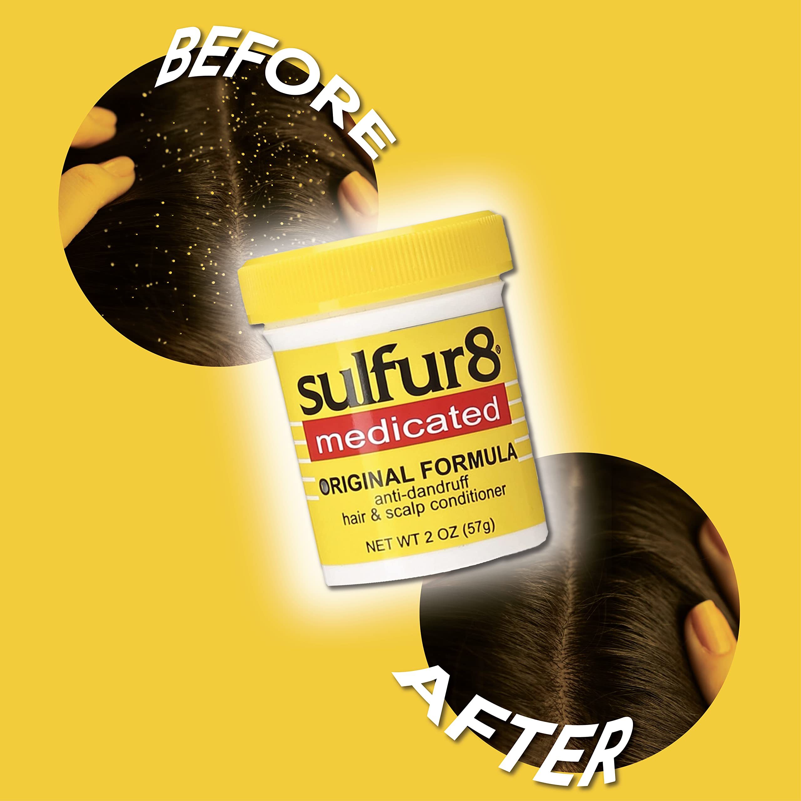 Hair texture after SULFUR8 conditioner appears softer and smoother.
