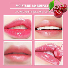 Sulily collagen crystal lip mask absorption shown near skin pores.