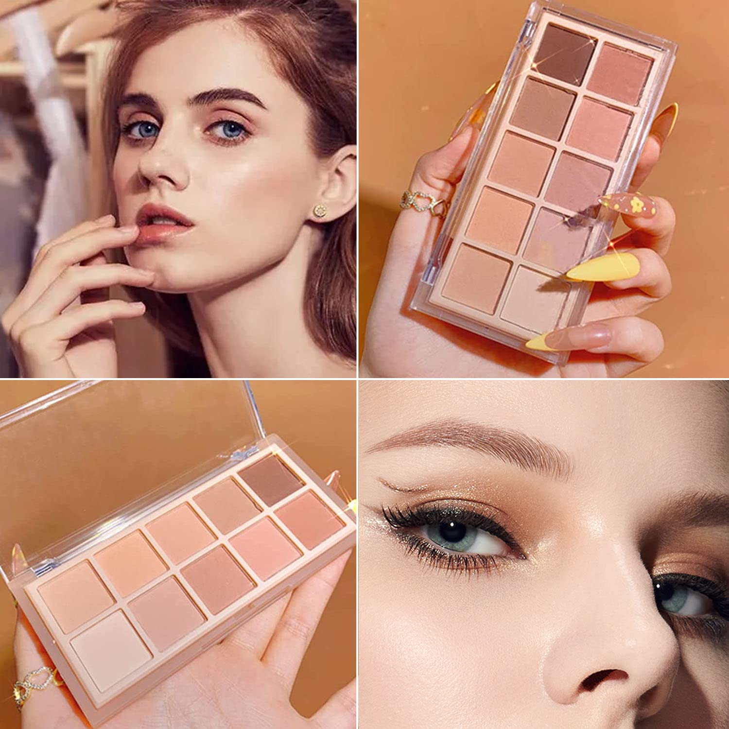 Sulily Paleta 10 Colores, acabado mate suave, ideal para delinear ojos con precisión.