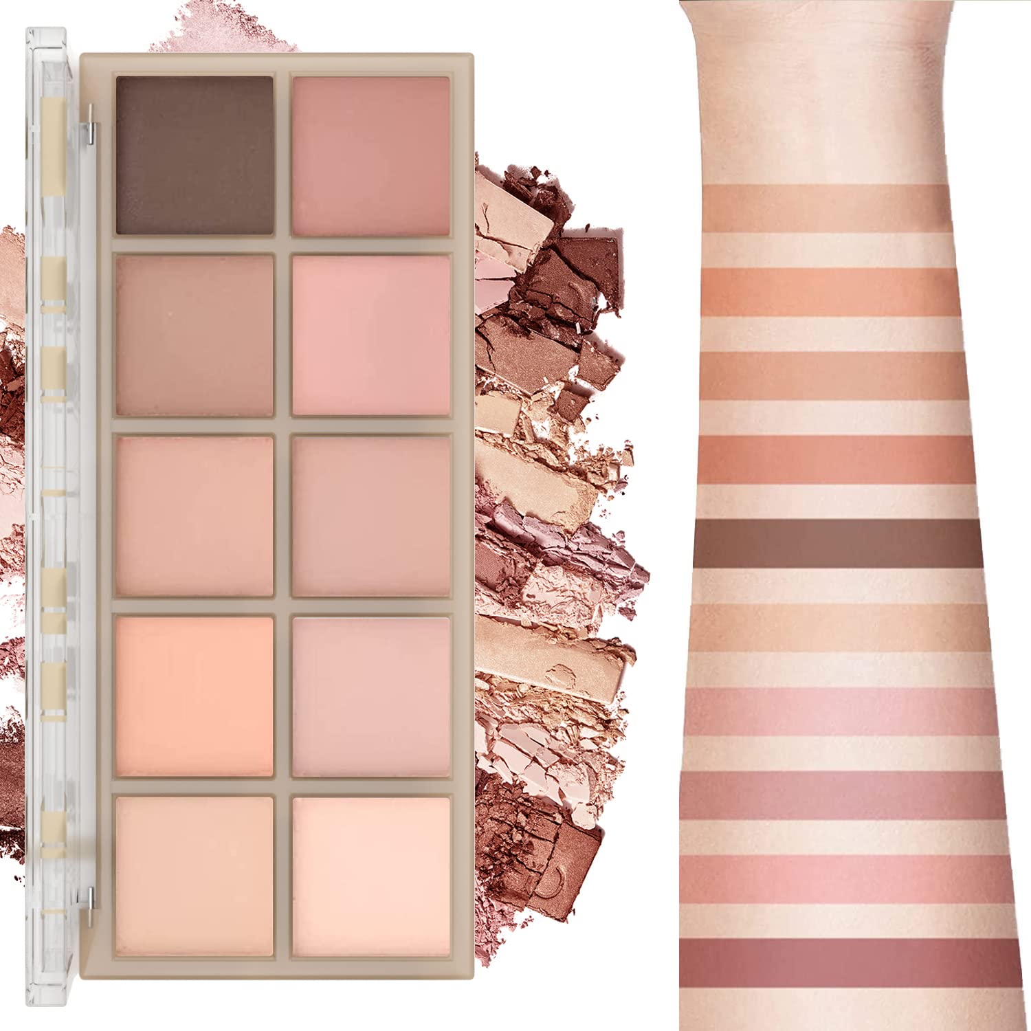 Sulily Paleta 10 Colores, duración prolongada, maquillaje resistente al agua.