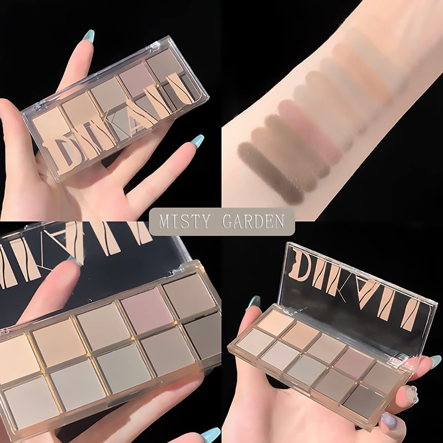 Paleta Sulily con tonos gris taupe para sombreado suave y elegante.