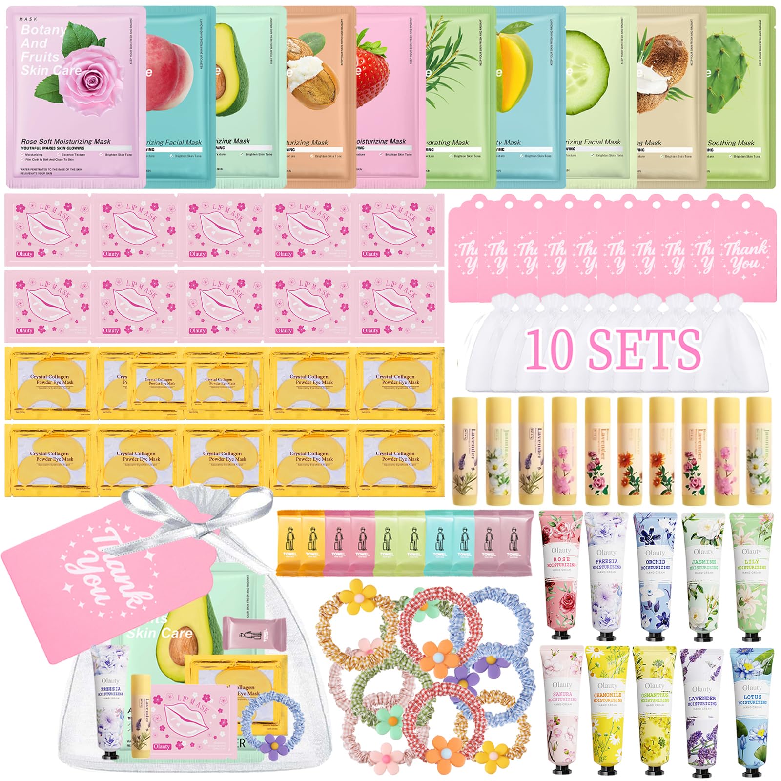 Sulily spa party face masks pack delivers hydration for a refreshed sleepover experience.