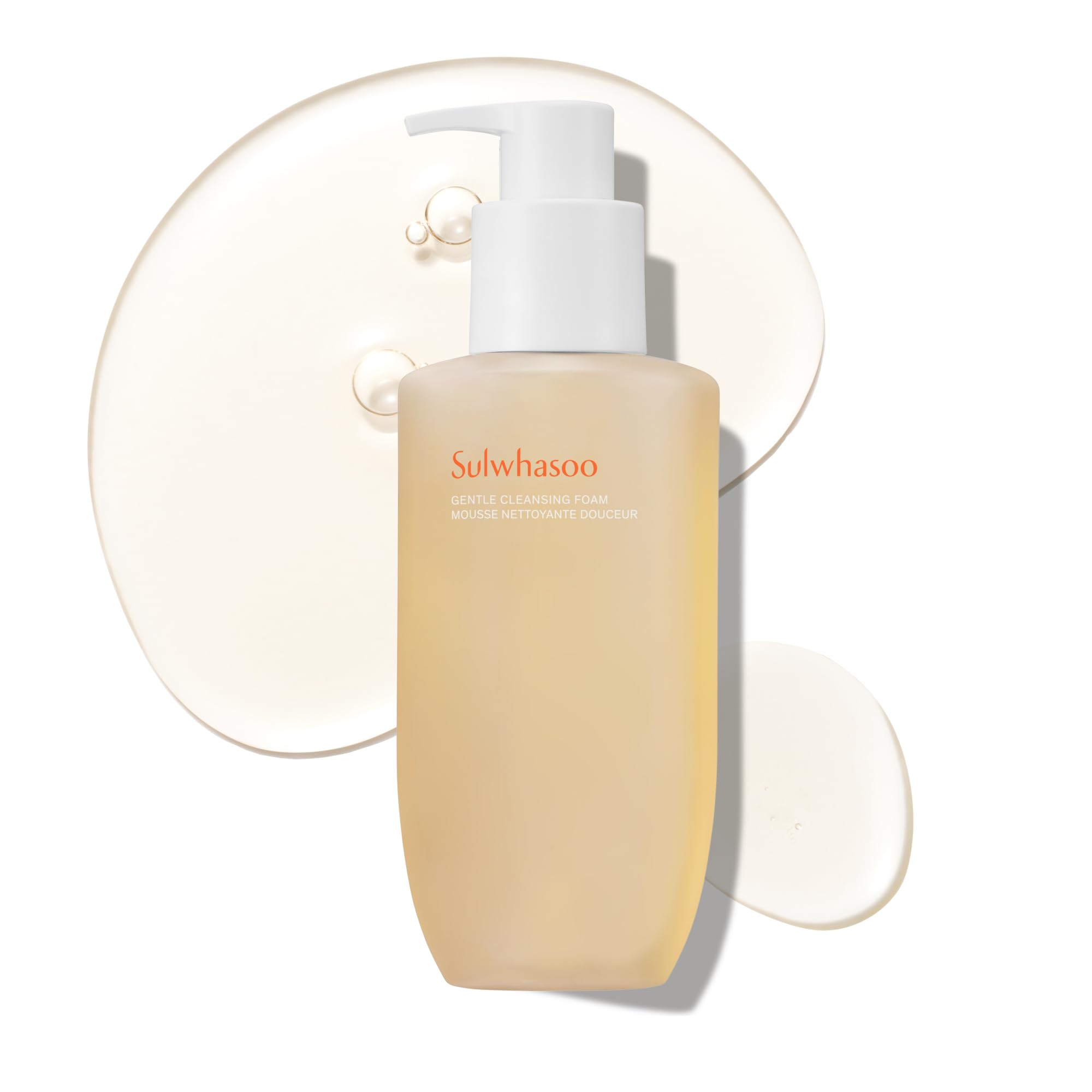 Sulwhasoo Gentle Cleansing Foam EX bottle being poured for a gentle daily cleanse