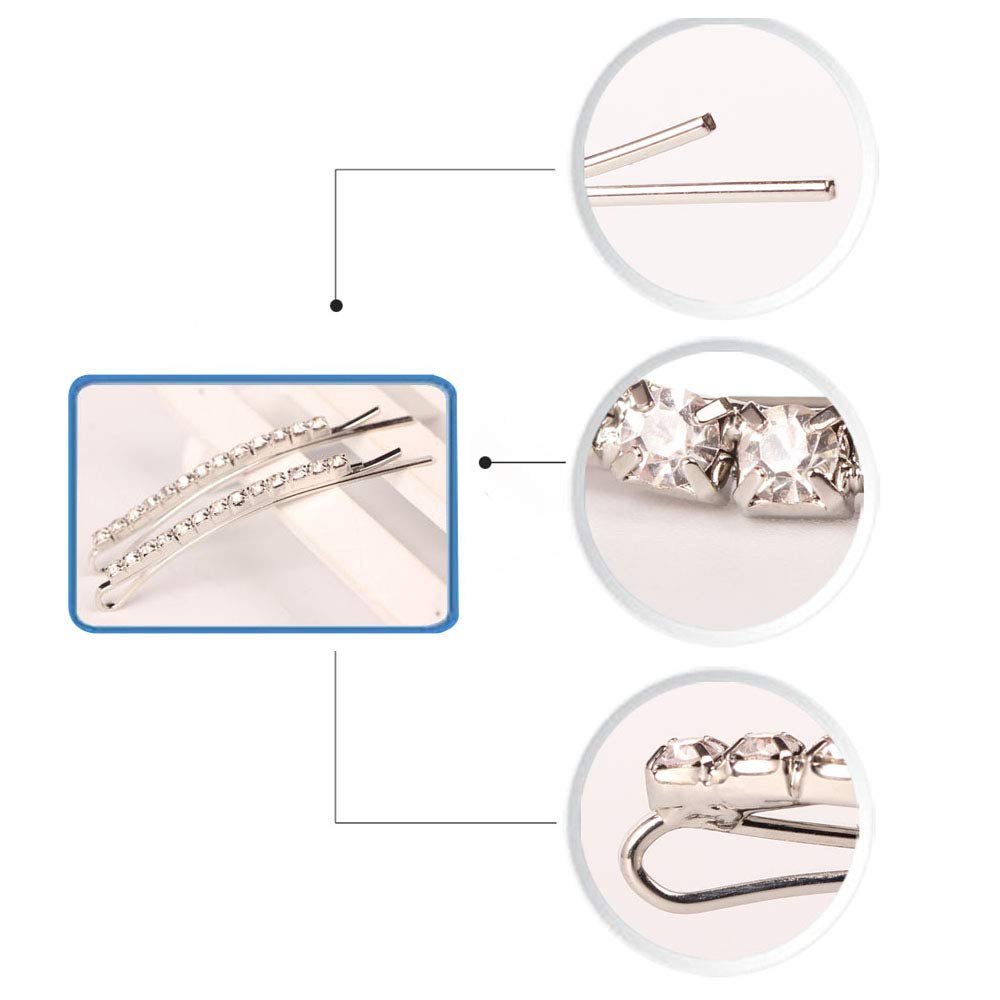 Sumaju horquillas strass cristal brillantes para peinados elegantes