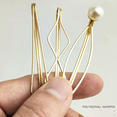 SUMAJU horquillas triángulo doradas: toques geométricos para estilos modernos y sofisticados