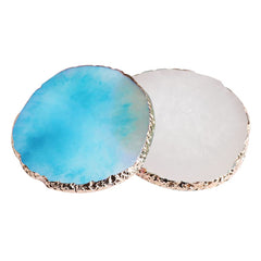 SUMAJU paleta de arte para uñas de resina circular azul, ideal para mezclar gel