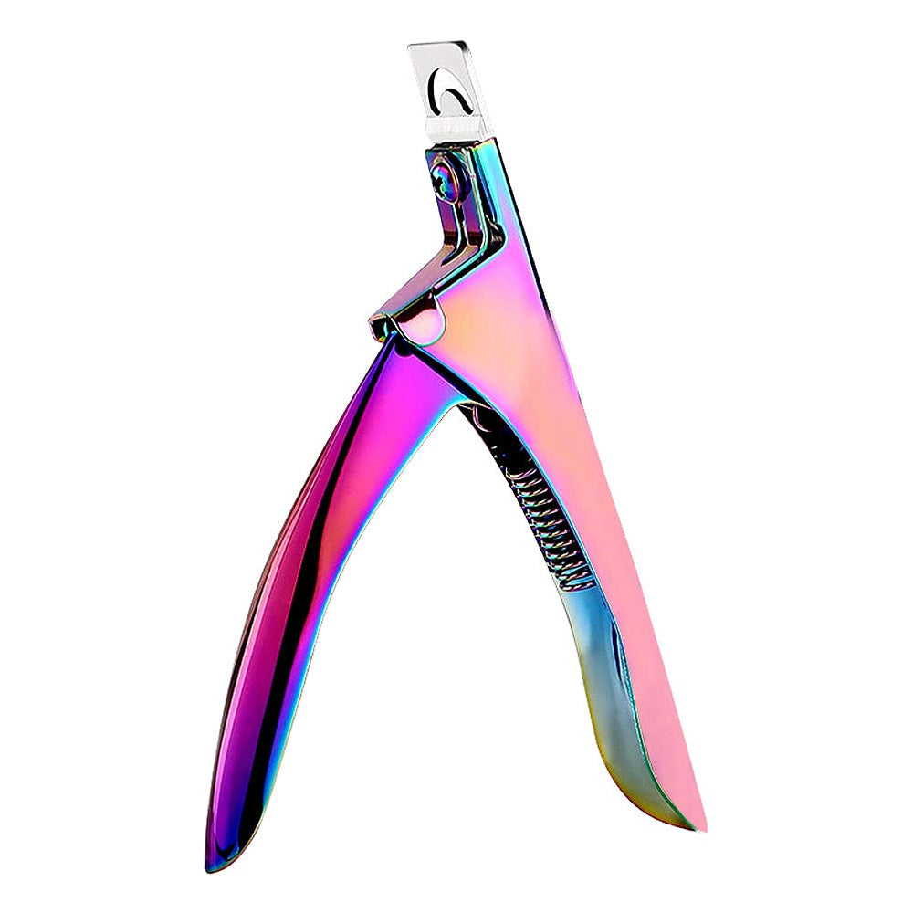 SUMAJU Rainbow nail clippers front view, ergonomic design for precise cuts.