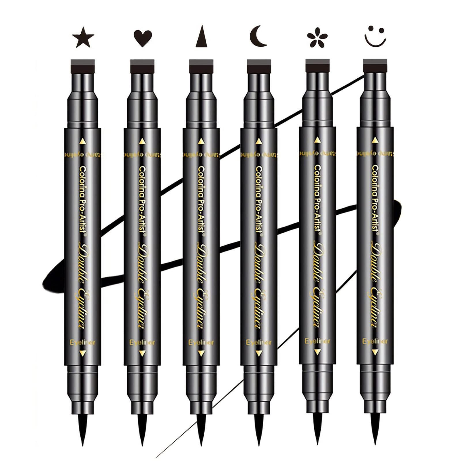 SUMEITANG double-headed eyeliner stamps set for precise lines and decorative shapes.