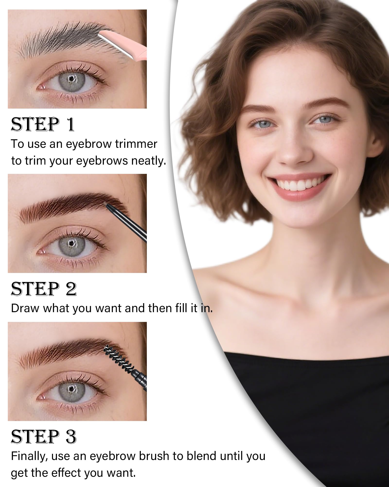 SUMEITANG: tono marrón medio para realzar cejas naturales.