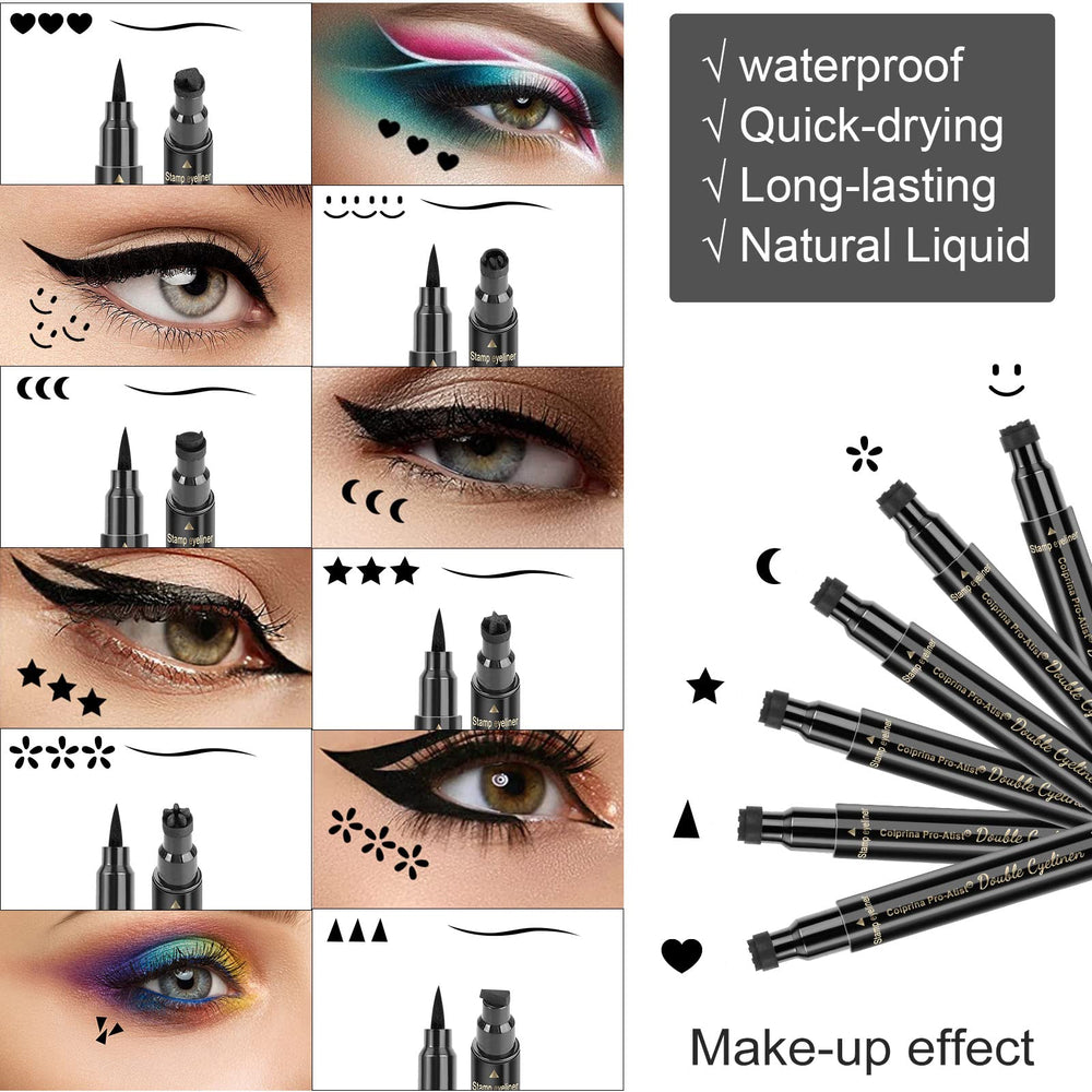 SUMEITANG smiley stamp enables playful, friendly eyeliner styles.
