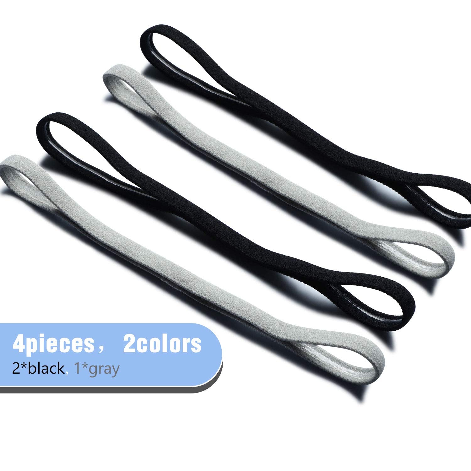 Sumind banda deportiva antideslizante gris para sudor intenso y entrenamiento