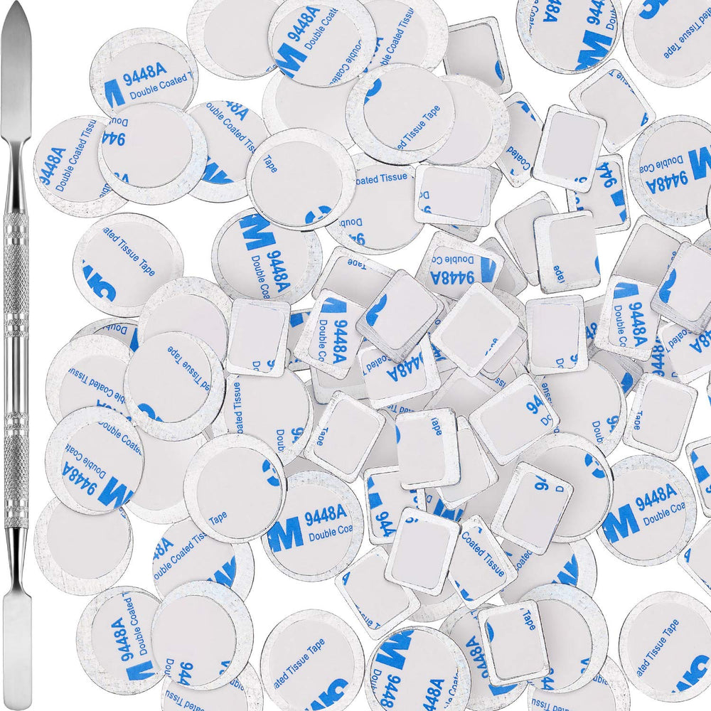 Sumind square metal palette stickers for depotting and organizing powders.