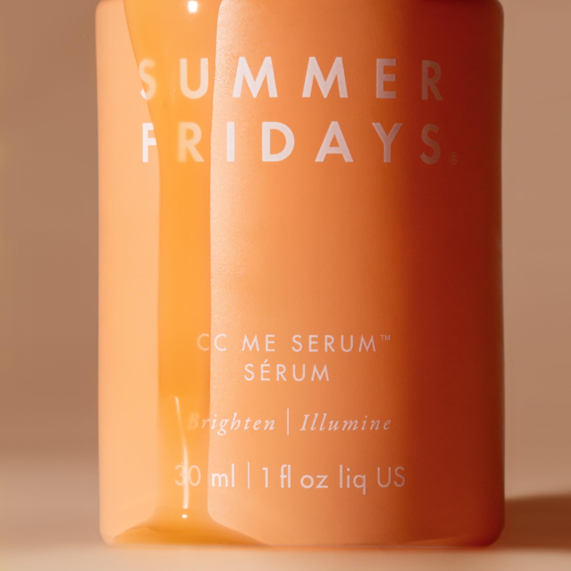 Summer Fridays CC Me Serum in bathroom shelf routine setup