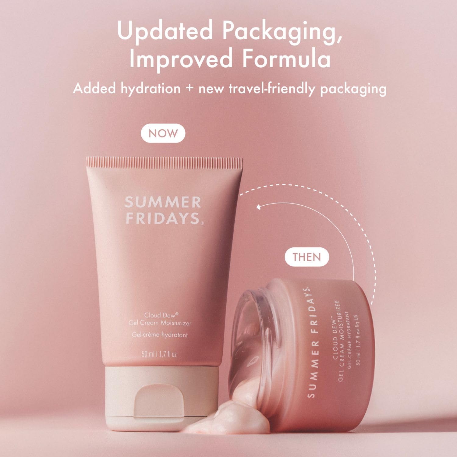 Aplicación de Cloud Dew Gel Cream, hidratación fresca y suave en la piel.