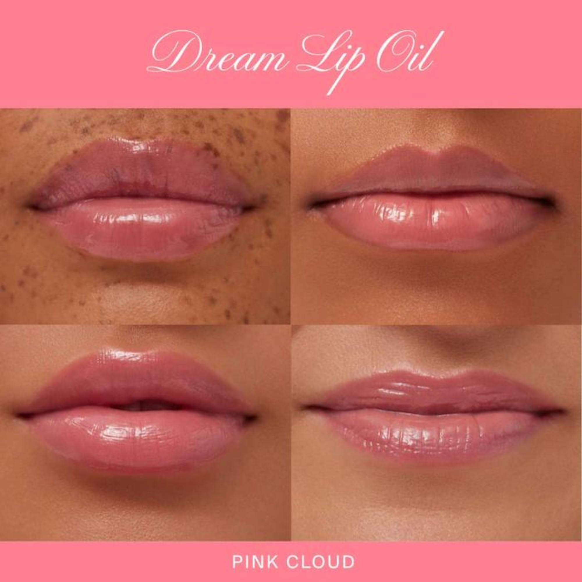 Summer Fridays Dream Lip Oil applicator applying a glossy finish.
