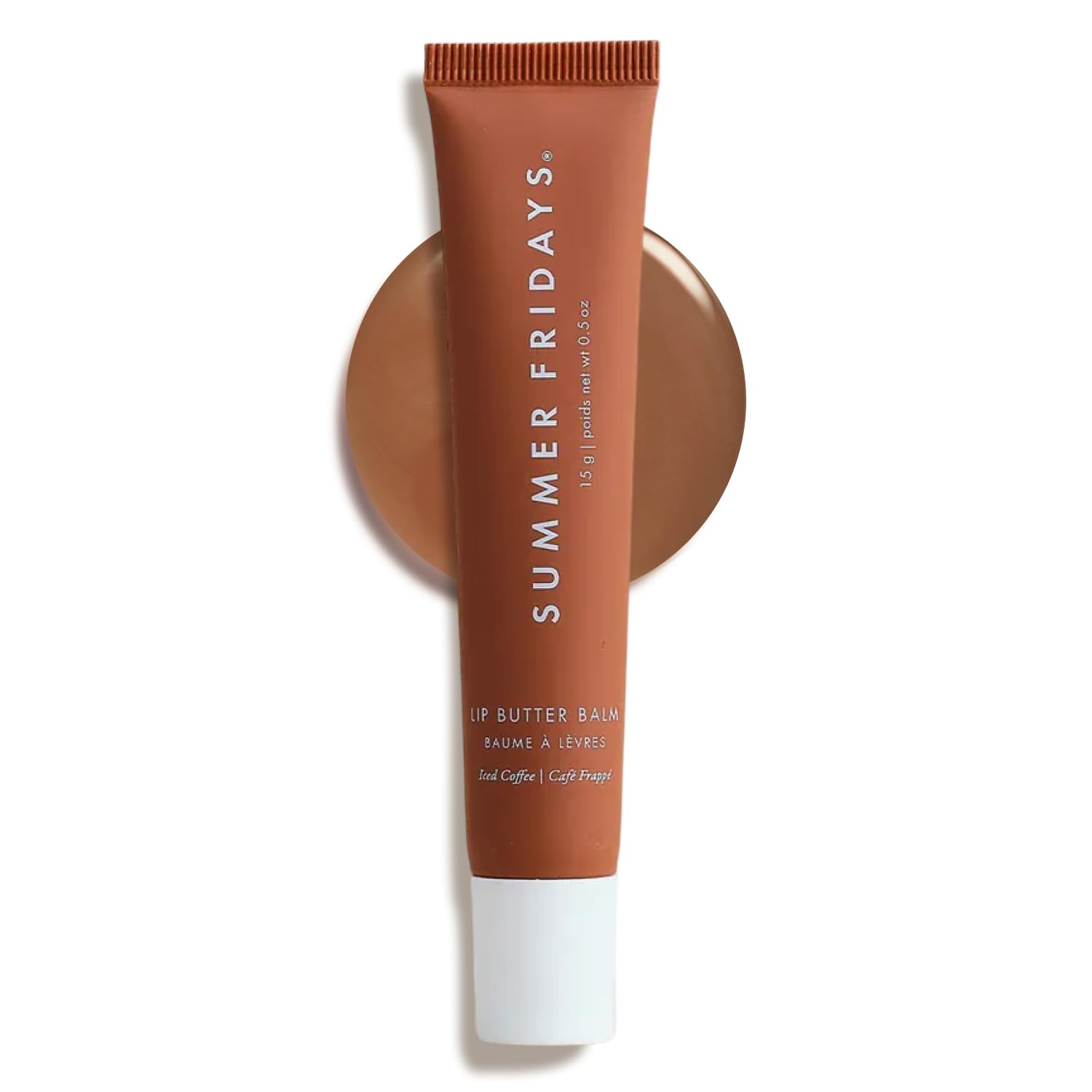 Summer Fridays Iced Coffee tinted lip butter tube delivers instant moisture