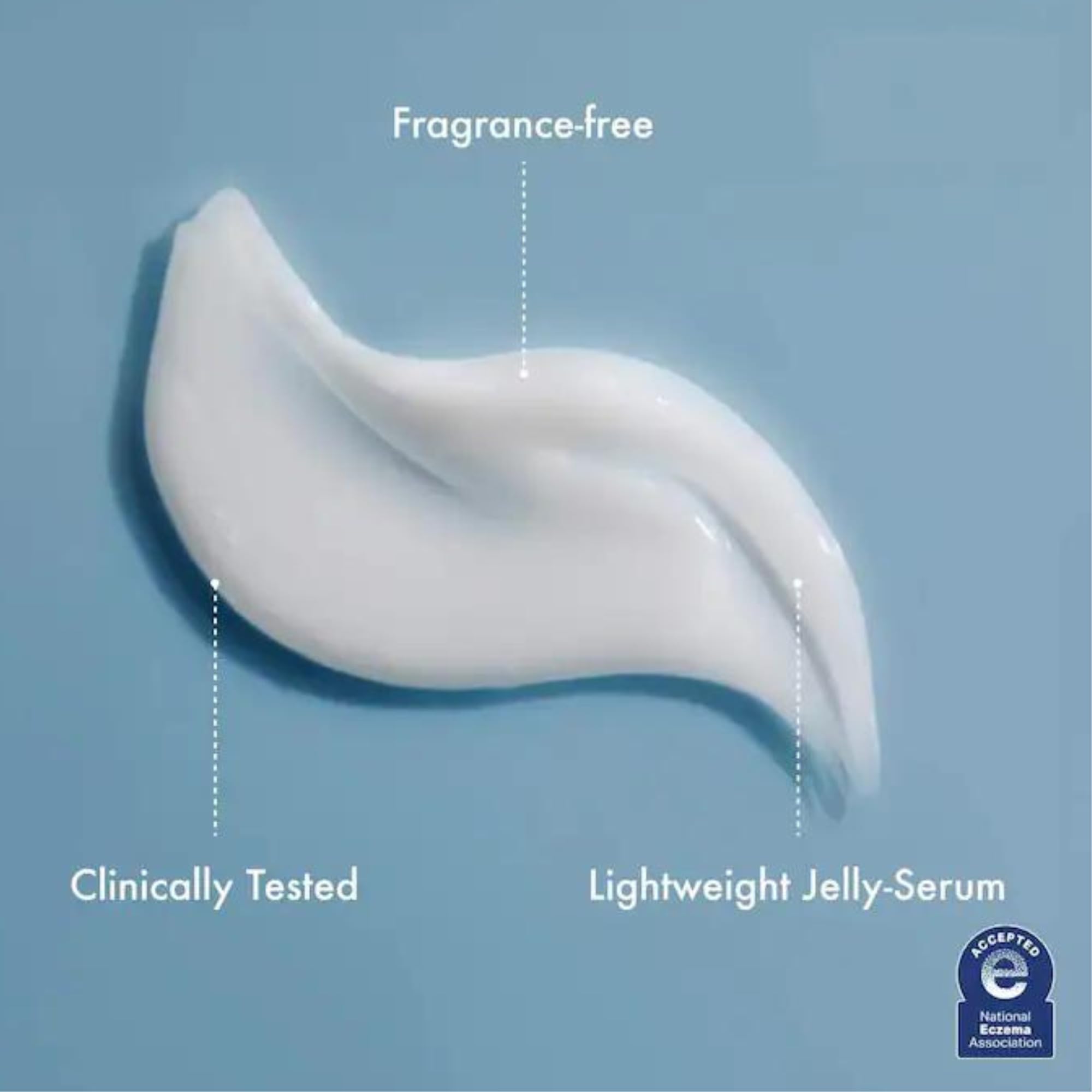 Summer Fridays Jet Lag Deep Hydration Serum application on cheek demonstrates soothing feel.