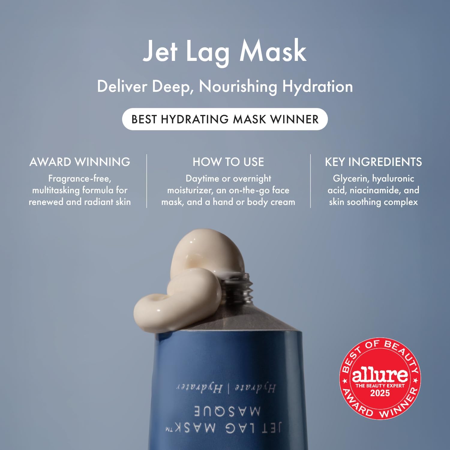 Summer Fridays Jet Lag Mask Mini texture close-up showing creamy hydration