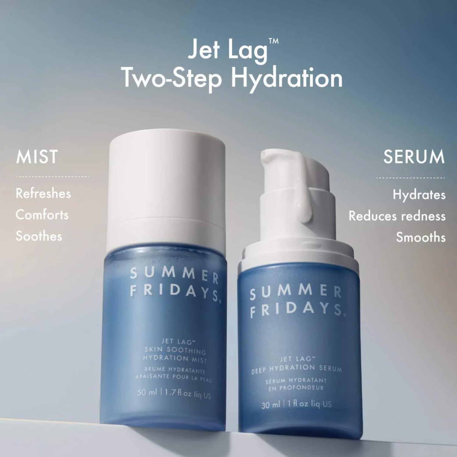 Summer Fridays Jet Lag mist cucumber extract for soothing touch