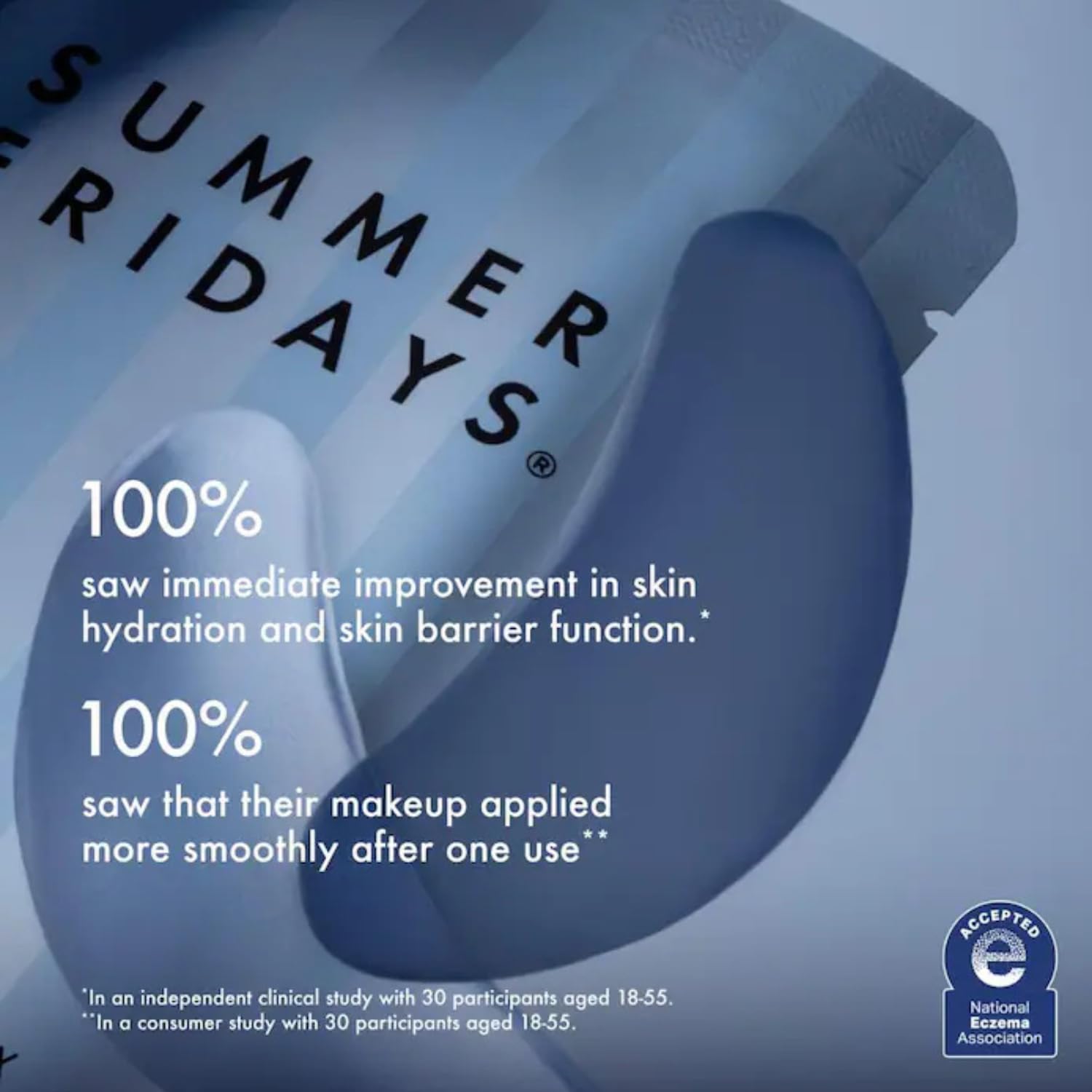 Summer Fridays Jet Lag Under Eye Patches serum dispense closeup suggests nourishing hydration