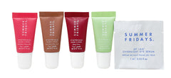Summer Fridays Lip Butter Balm Minis Pink Guava delivers sheer pink color and moisture.