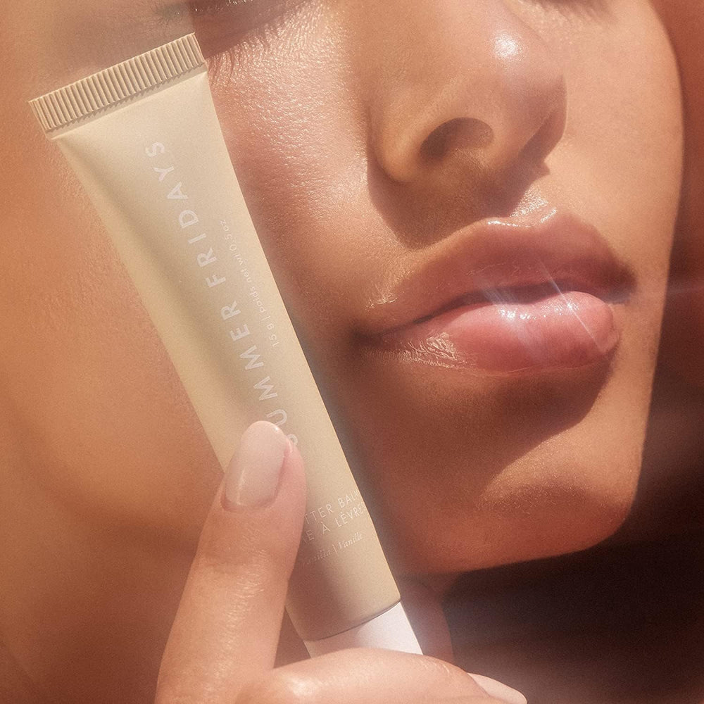 Sheer tint on lips from Summer Fridays Lip Butter Balm