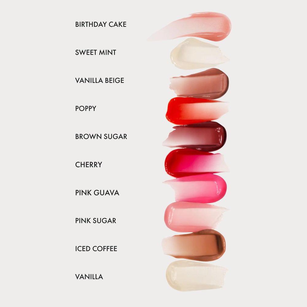Summer Fridays Lip Butter Balm Vanilla Beige swatch with sheer tint.