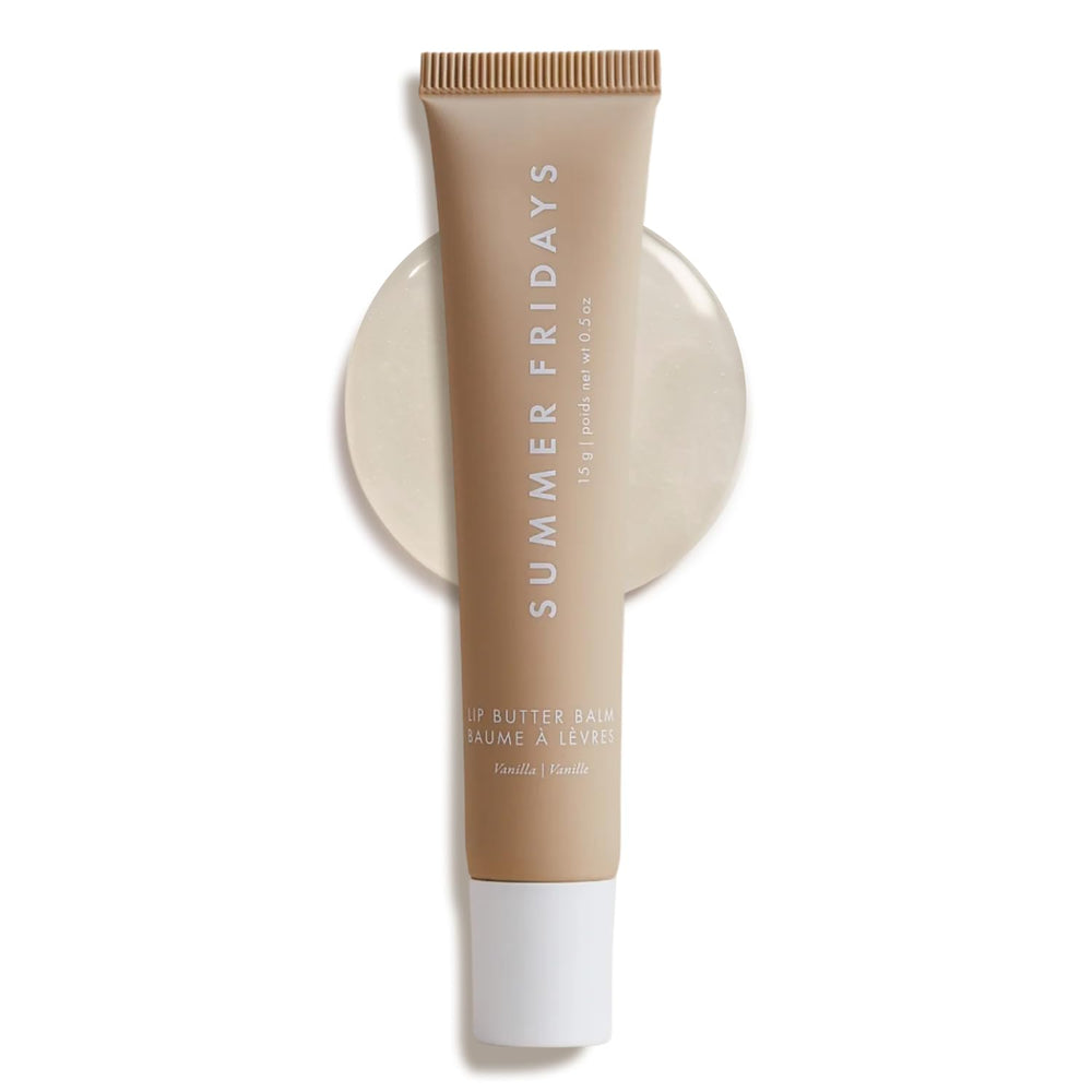 Summer Fridays Lip Butter Balm vanilla tube with sheer tint for instant moisture