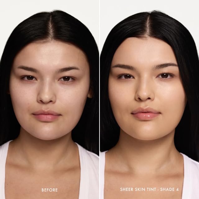 Summer Fridays Sheer Skin Tint swatch on skin demonstrates natural light coverage.