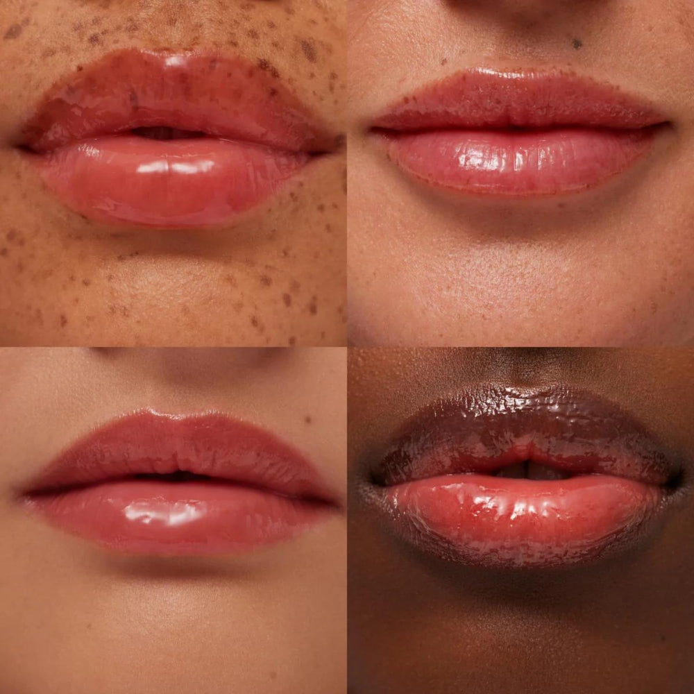 Poppy shade glow on lips from Summer Fridays lip balm