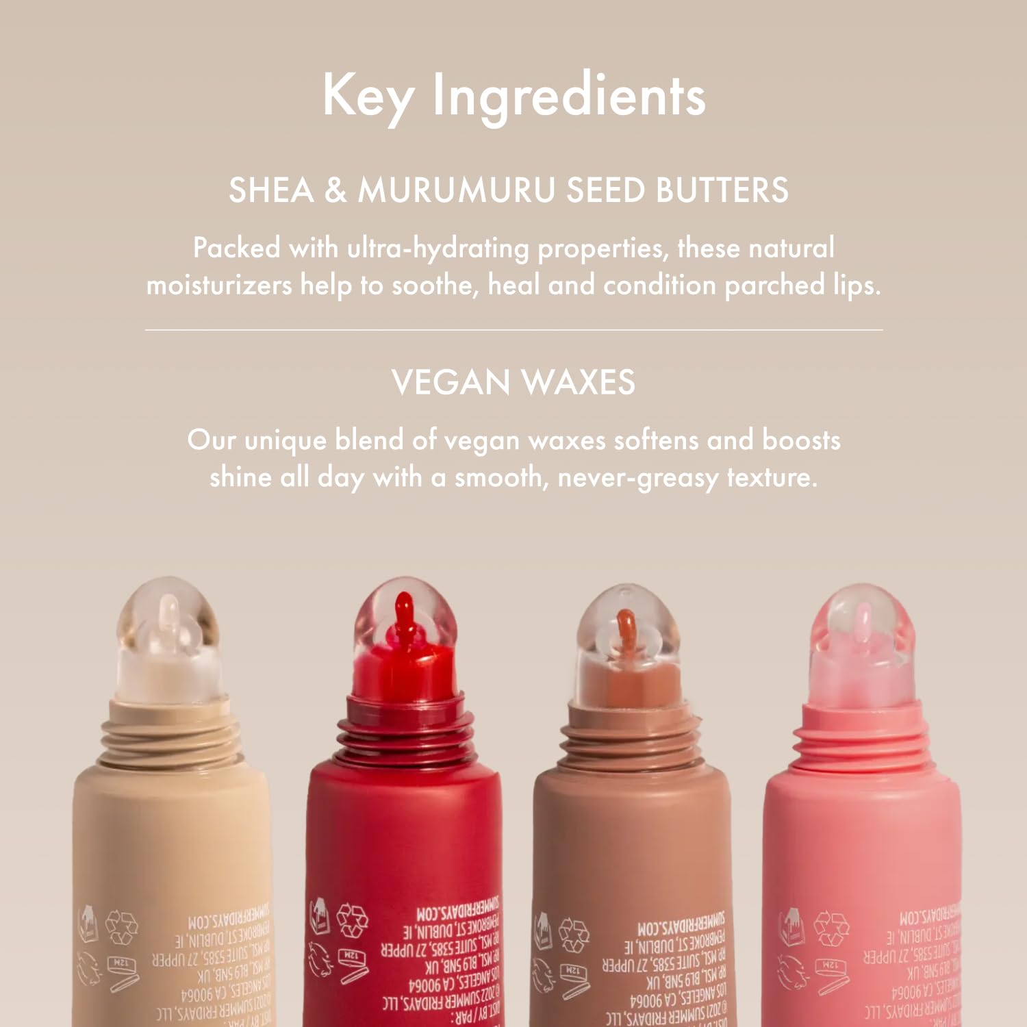 Vegan and cruelty-free packaging from Summer Fridays Lip Butter Balm