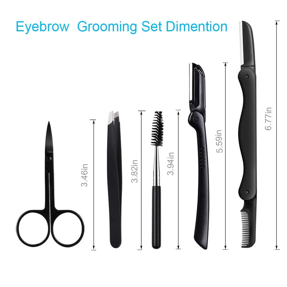 Summer Lemon travel case holding the 5-in-1 eyebrow kit for portability.
