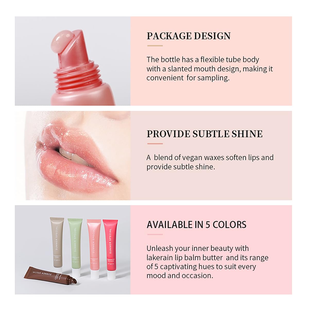Summer Lip Balm iced coffee warm brown shade with rich moisture