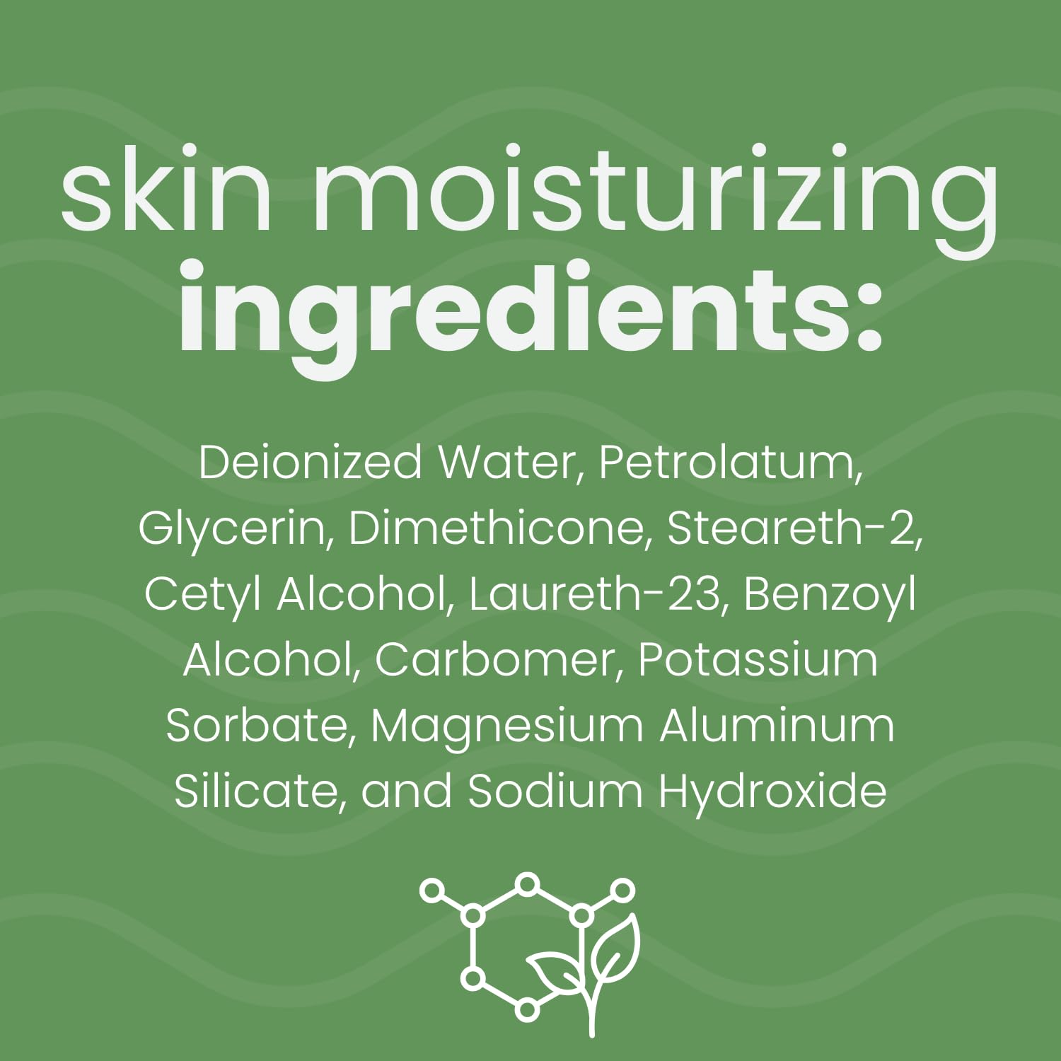 Moisture-All lotion on skin demonstrates easy absorption.