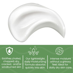 Moisture-All texture close-up shows smooth glide on skin.