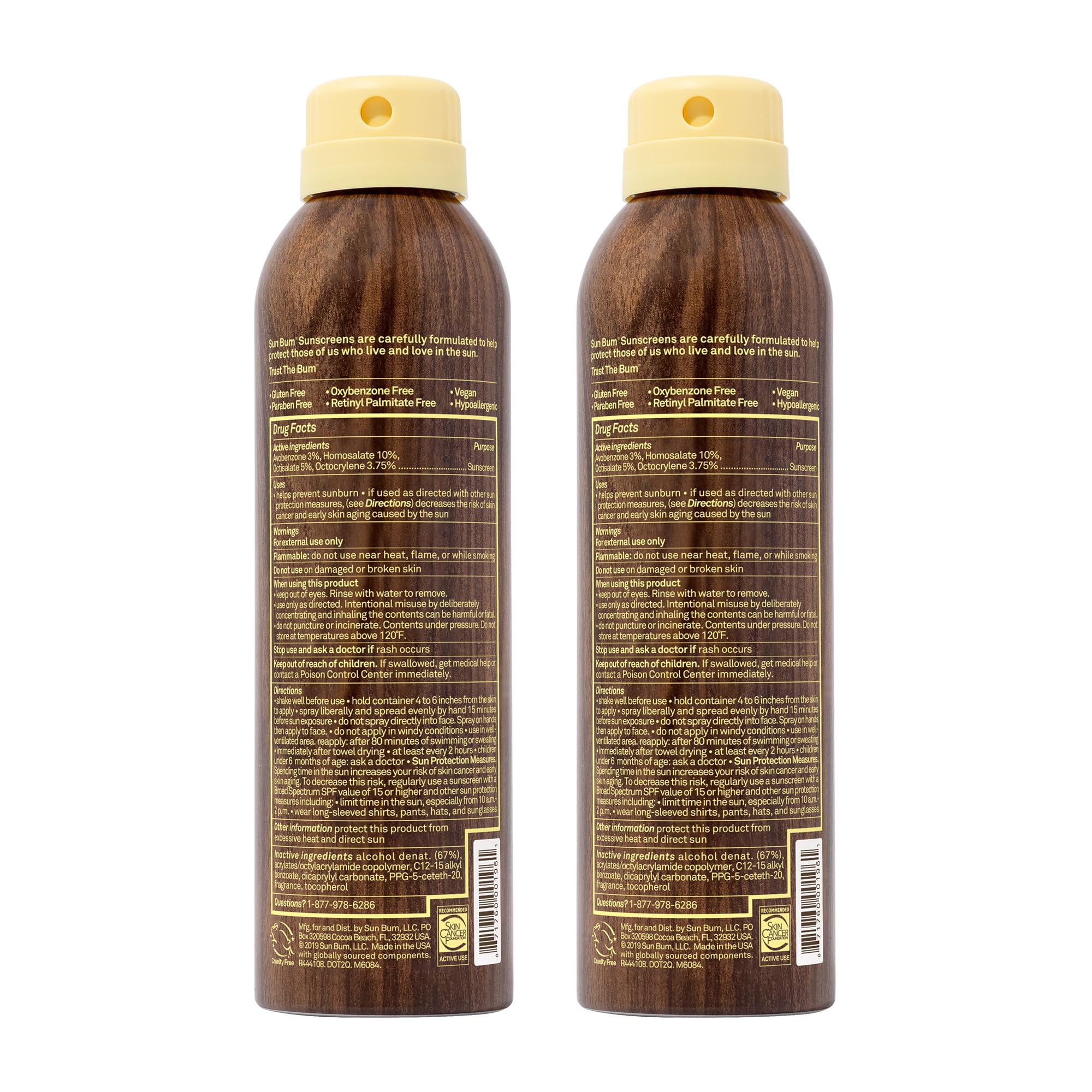 Beach-day ready Sun Bum 2-pack sunscreen for travel.