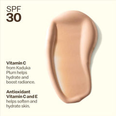 Creamy texture swirl reveals the lightweight, dewy tinted formula.