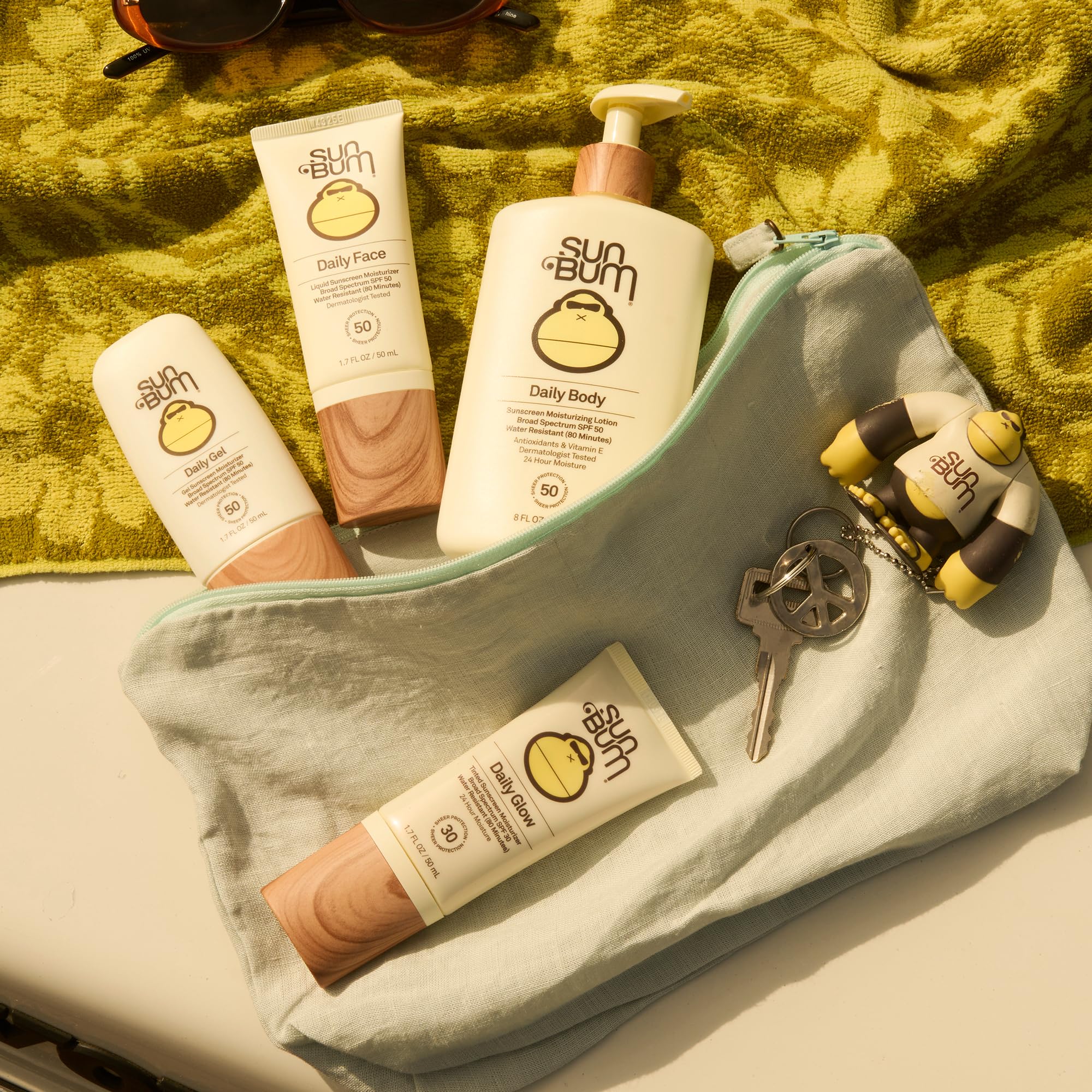 Sun Bum lotion integrated into a daily skincare routine on a sunny morning
