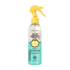 Sun Bum Heat Protector Spray: botella visible y protección térmica para el cabello.