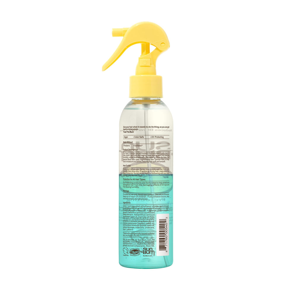 Sun Bum Heat Protector Spray con protección UV para días soleados.