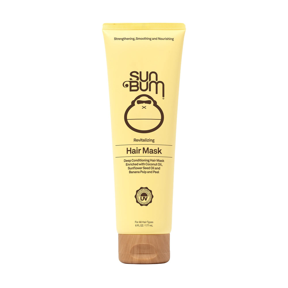 Sun Bum mascarilla acondicionadora profunda en tubo para cabello seco y dañado, nutre y suaviza.