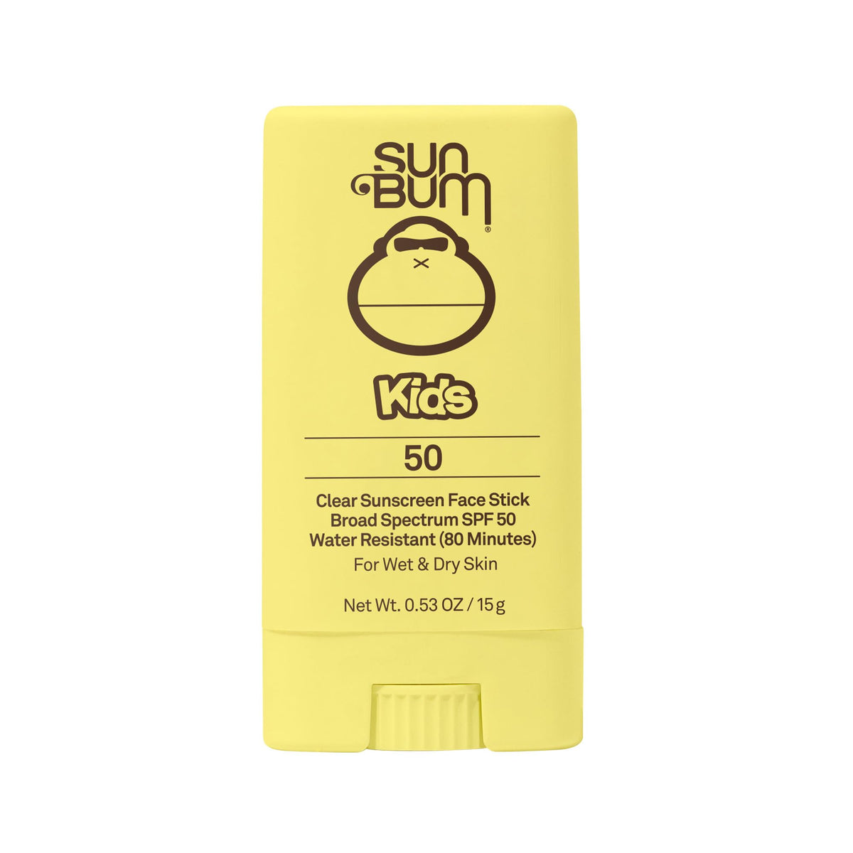 Sun Bum Kids SPF 50 barra facial transparente protege UVA/UVB.