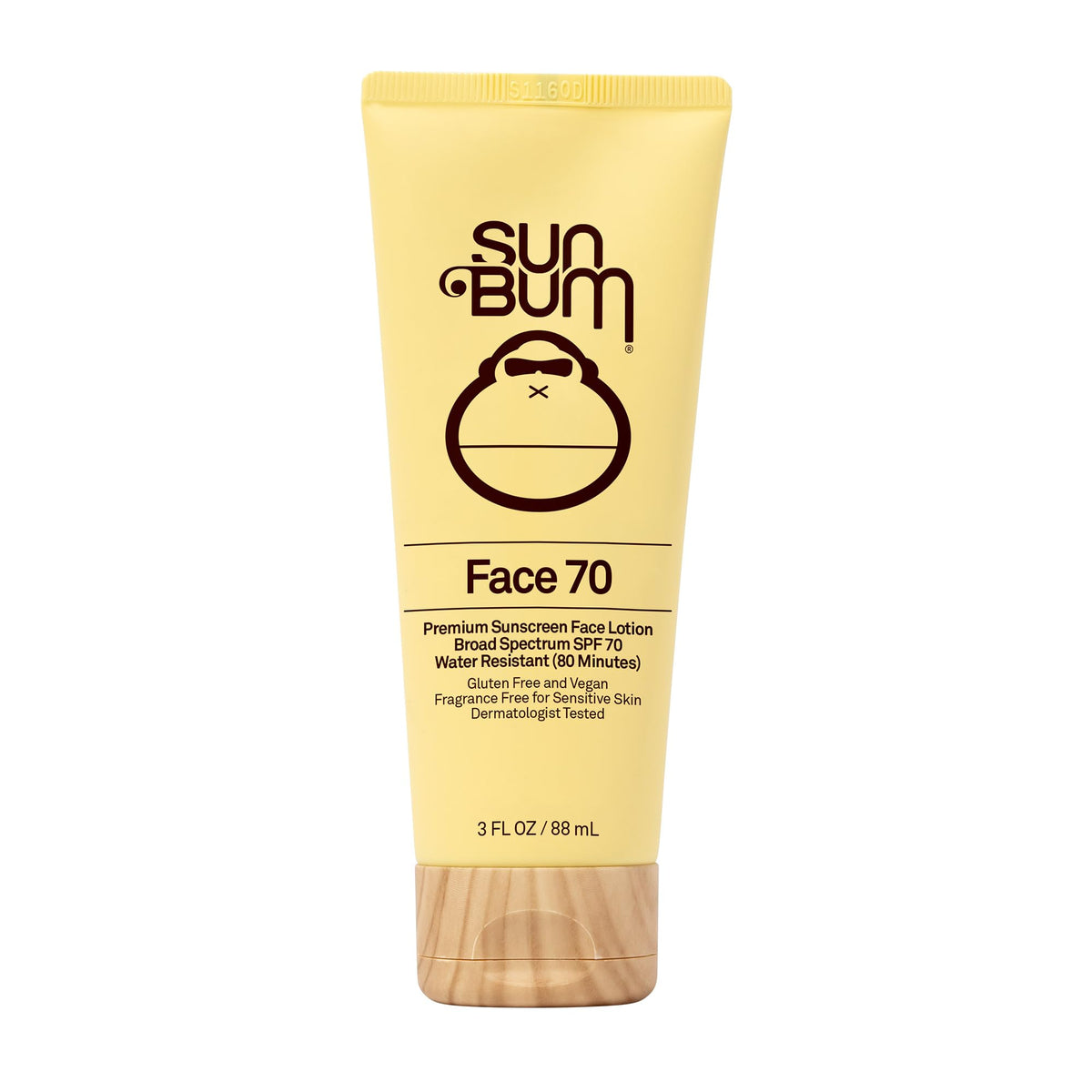 Sun Bum Original SPF70 Loción facial, empaque visible para protección diaria