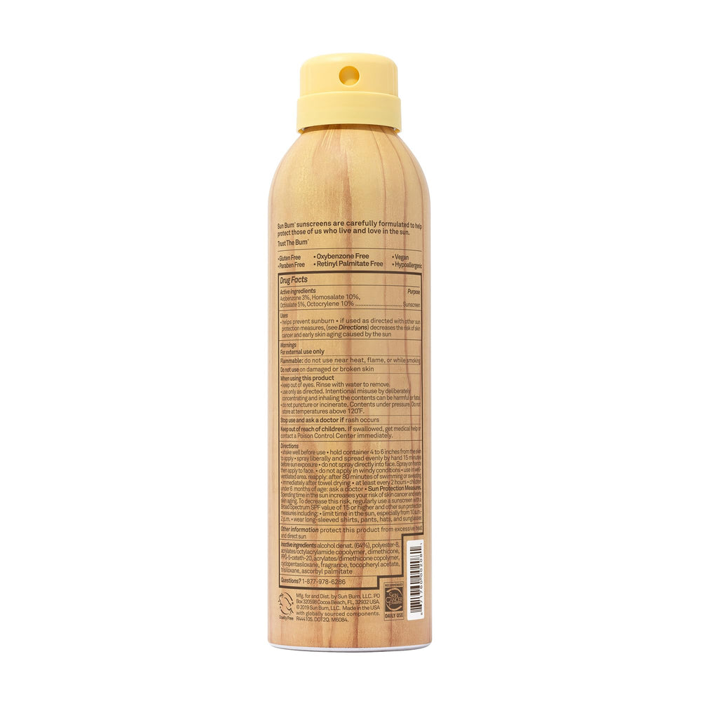 Sun Bum Original SPF 70 spray, protección de amplio espectro y fórmula libre de químicos agresivos.