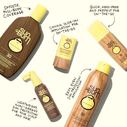Sun Bum Original SPF 70 spray, textura ligera, spray repartido para cuerpo.