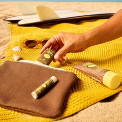 Sun Bum Road Tripper coconut lip balm SPF 30 keeps lips moisturized.